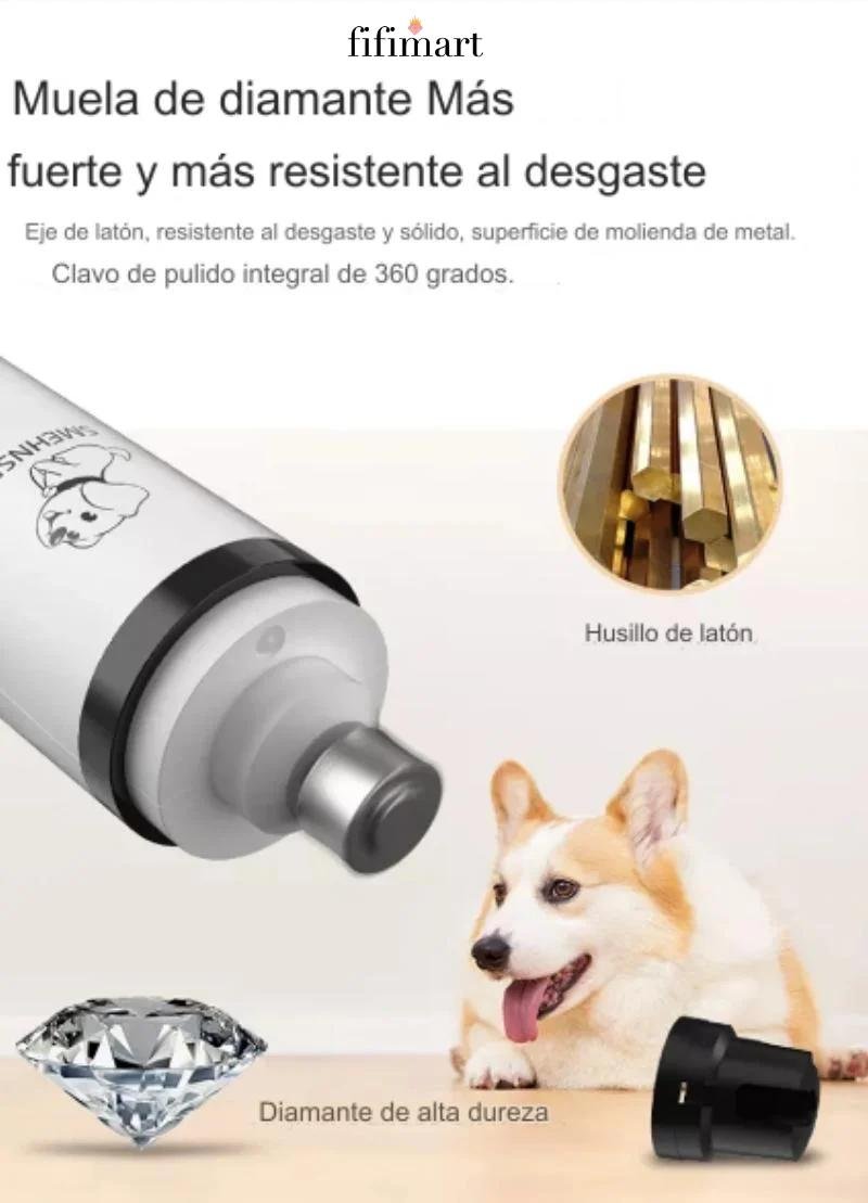 Molinillo de Uñas Eléctrico para Mascotas con Luz LED | Lima Recargable USB para Perros y Gatos