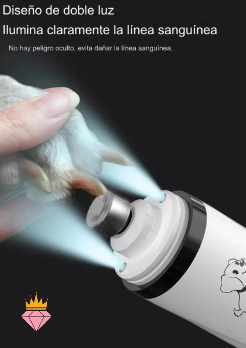 Molinillo de Uñas Eléctrico para Mascotas con Luz LED | Lima Recargable USB para Perros y Gatos